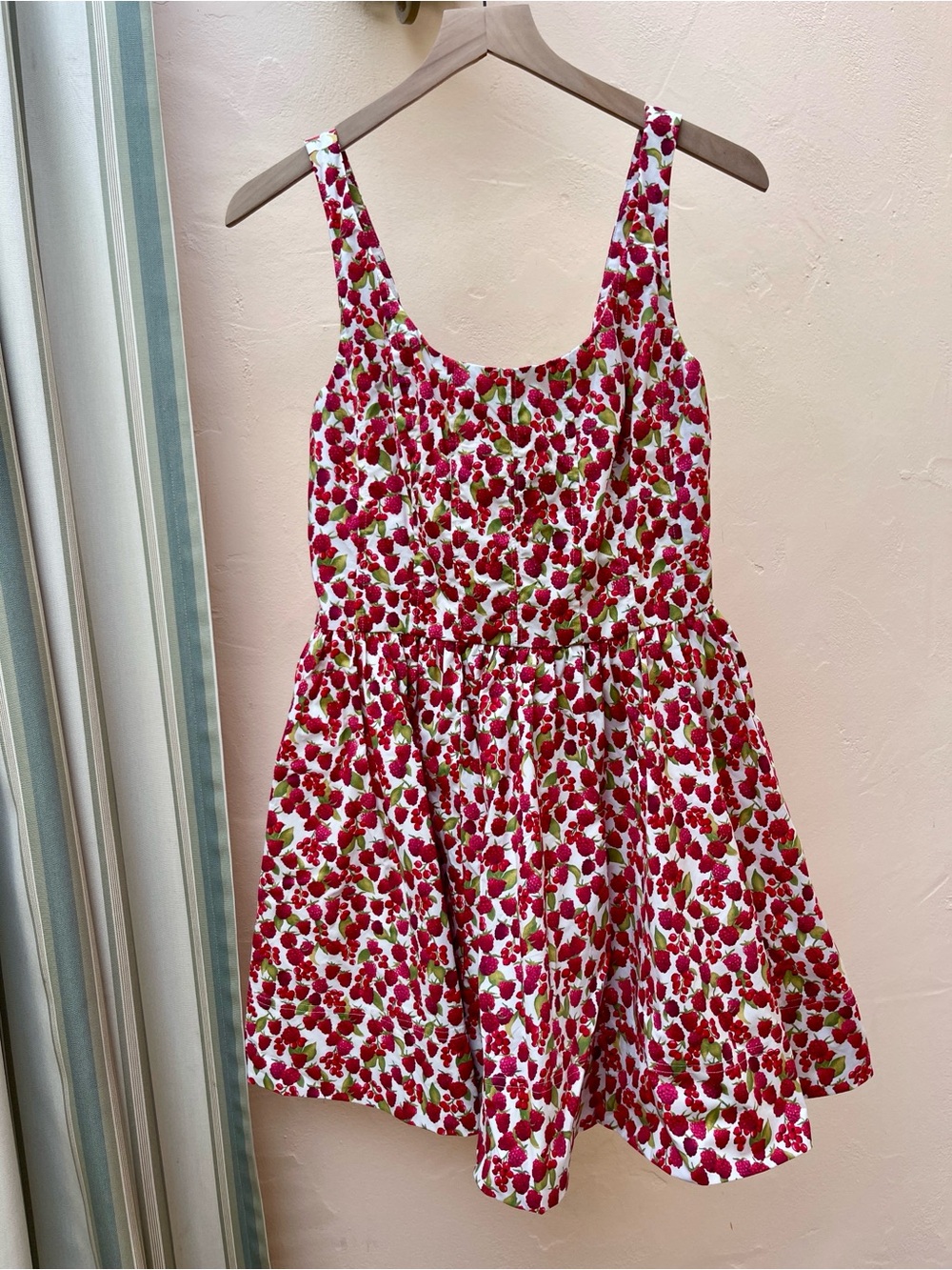 Women’s Red Floral Summer Dress - Sleeveless Cotton Sundress - Picture 1 of 13